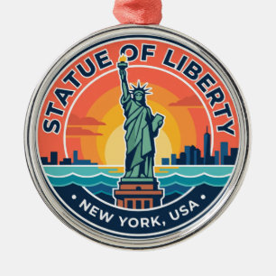 Statue of Liberty New York Metal Tree Decoration