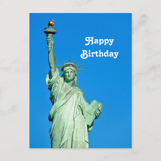 Statue of Liberty New York Photo Birthday Postcard (Front)