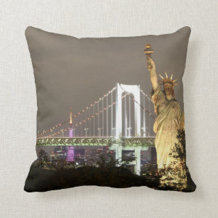 Statue Of Liberty & New York Skyline Cushion