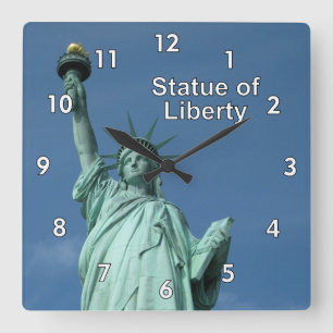 Statue of Liberty New York Square Wall Clock