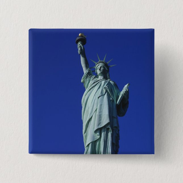 Statue of Liberty, New York, USA 4 15 Cm Square Badge (Front)