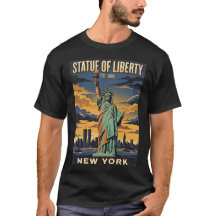 Statue of Liberty New York Vintage Travel Poster R