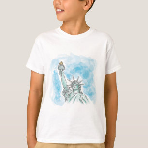 Statue of Liberty New York – Vintage Watercolor T-Shirt