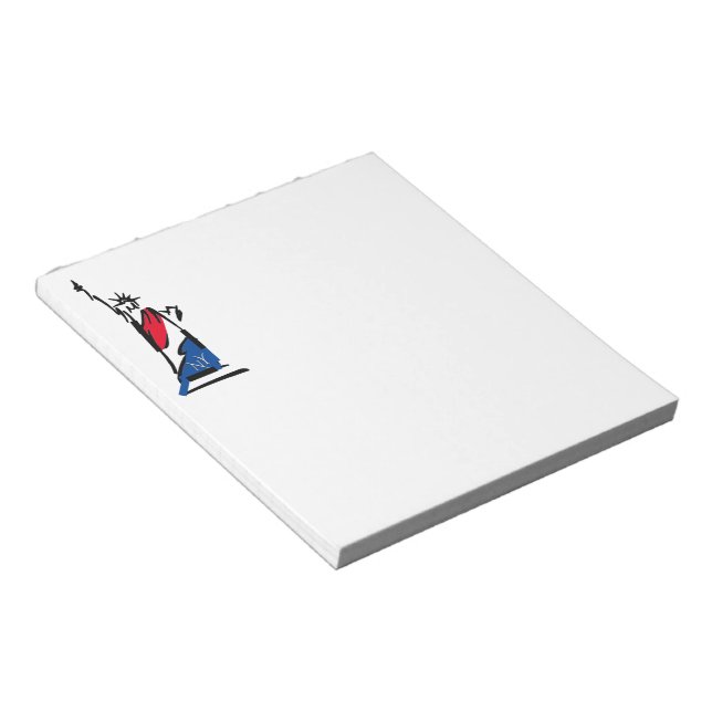 Statue of Liberty NY Red White and Blue Notepad (Angled)