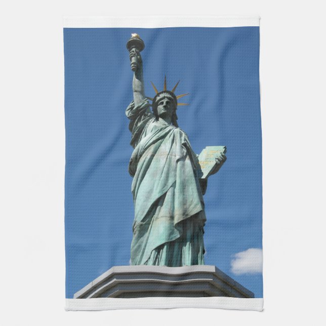 Statue of Liberty, Odaiba, Tokyo, Japan Tea Towel (Vertical)