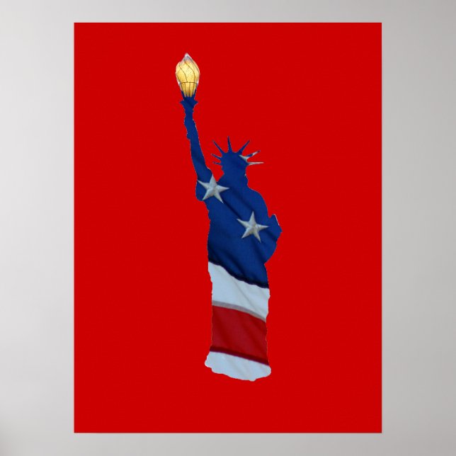 Statue of liberty on any colour poster (Front)