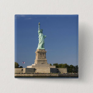 Statue of Liberty on Liberty Island in New 2 15 Cm Square Badge