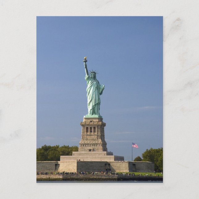 Statue of Liberty on Liberty Island in New Postcard (Front)