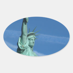Statue of Liberty. Oval Sticker