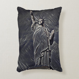 Statue of Liberty painting Decorative Cushion