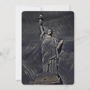 Statue of Liberty painting Invitation
