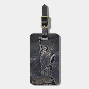 Statue of Liberty painting Luggage Tag