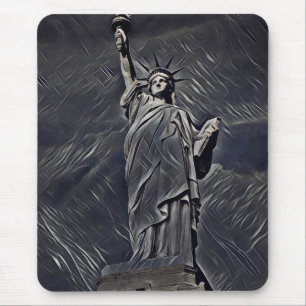 Statue of Liberty painting Mouse Mat