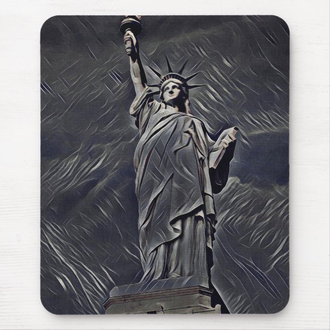 Statue of Liberty painting Mouse Mat (Front)