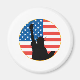 Statue Of Liberty Patriotic Design Magnet