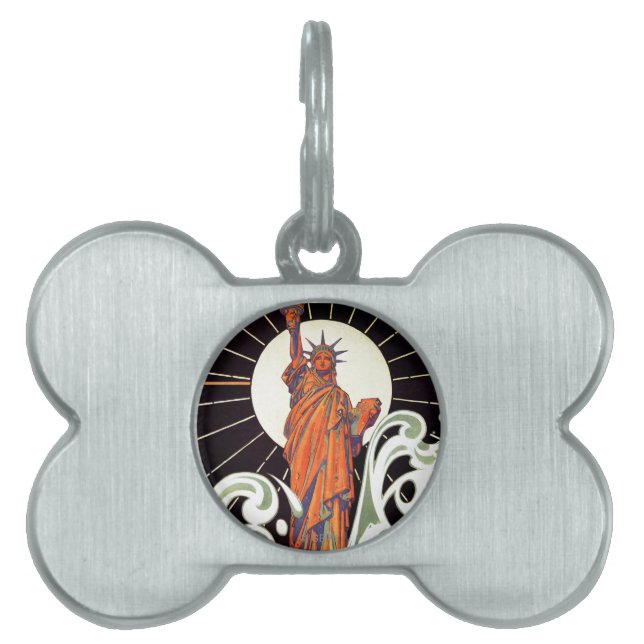 Statue of Liberty Pet Name Tag (Front)