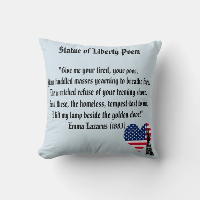 Statue of Liberty Poem Cushion (Front)