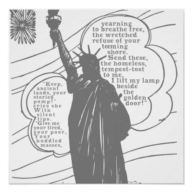 Statue Of Liberty Poem Poster (Front)