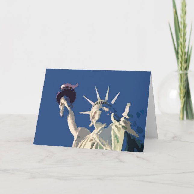 Statue of Liberty Pop Art Card (Front)
