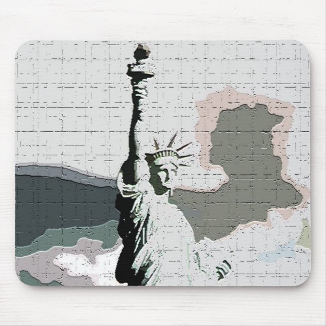 Statue of Liberty Pop Art Mouse Mat (Front)