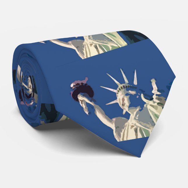 Statue of Liberty Pop Art New York City Tie (Rolled)