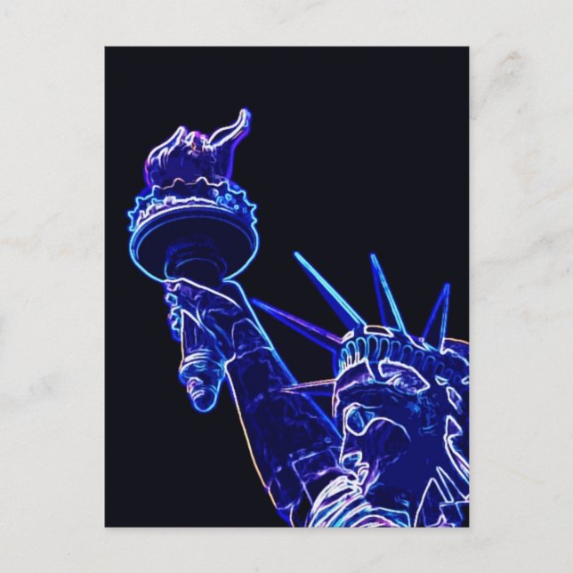 Statue of Liberty Pop Art Postcard (Front)
