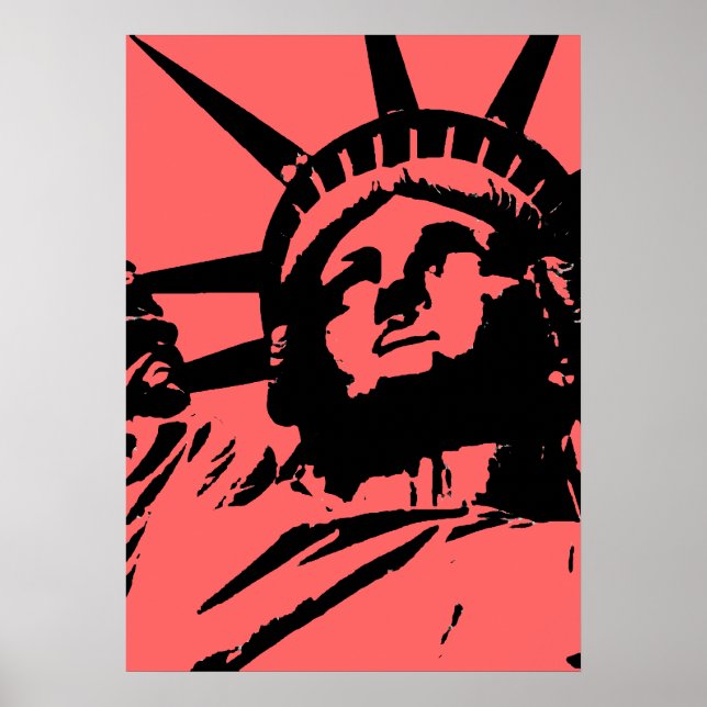 Statue of Liberty Pop Art Poster Print (Front)