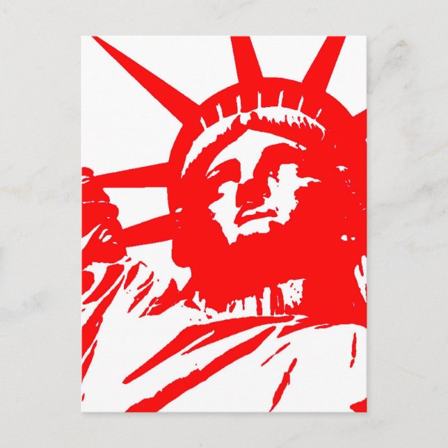 Statue of Liberty Pop Art USA Symbol Postcard (Front)