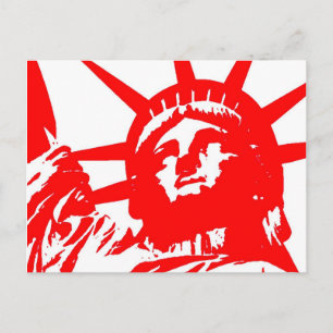 Statue of Liberty Pop Art USA Symbol Postcard