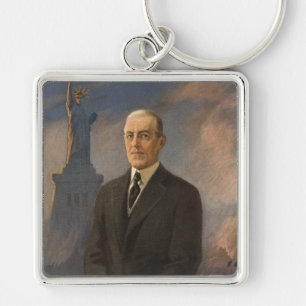 Statue of Liberty & President Woodrow Wilson Key Ring