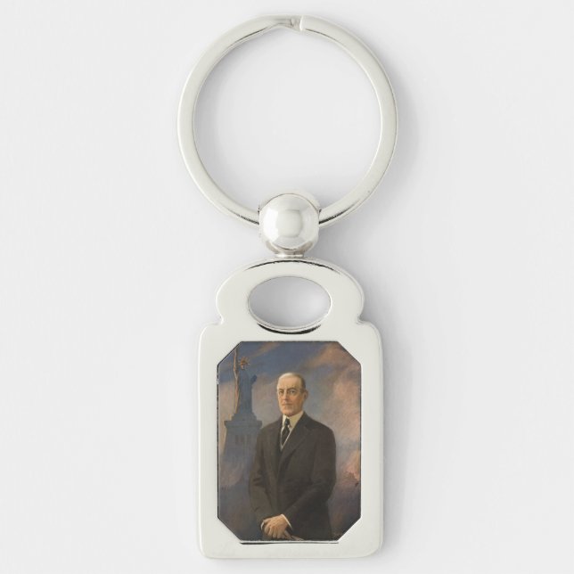 Statue of Liberty & President Woodrow Wilson Key Ring (Front)