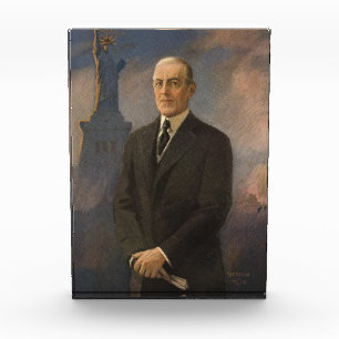 Statue of Liberty & President Woodrow Wilson Photo Block