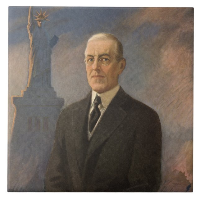 Statue of Liberty & President Woodrow Wilson Tile (Front)