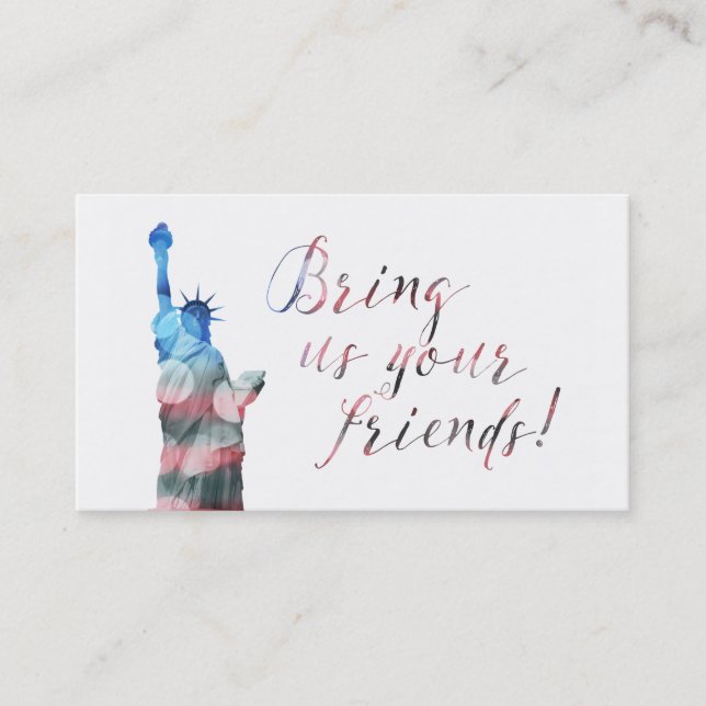 statue of liberty referral program card (Front)