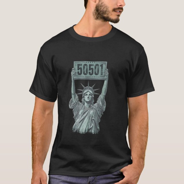 Statue of Liberty Remove Reverse Reclaim 50501 Pro T-Shirt (Front)