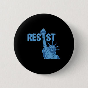 Statue Of Liberty Resist Graphic #resist Anti 6 Cm Round Badge