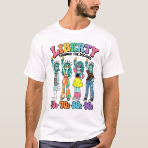 Statue of Liberty Retro Fashion Through 4 Decades T-Shirt