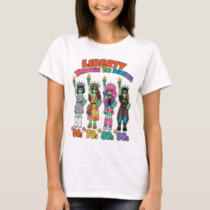 Statue of Liberty Retro Fashion Through 4 Decades T-Shirt