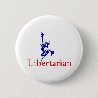 Statue of Liberty -- Retro Libertarian icon 6 Cm Round Badge