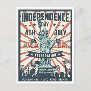 Statue of Liberty Retro Postcard