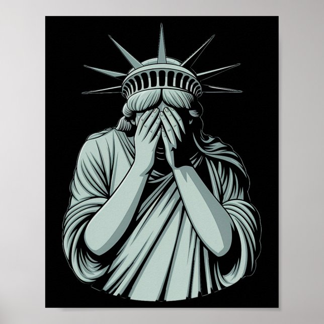Statue Of Liberty Sad America  Poster (Front)