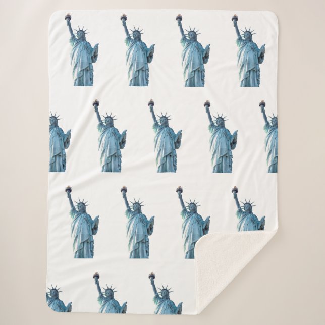Statue of liberty  sherpa blanket (Front)