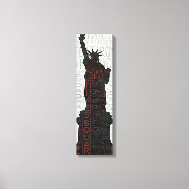 Statue of Liberty Silhouette Canvas Print (Front)