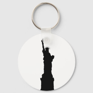 Statue of Liberty Silhouette Key Ring