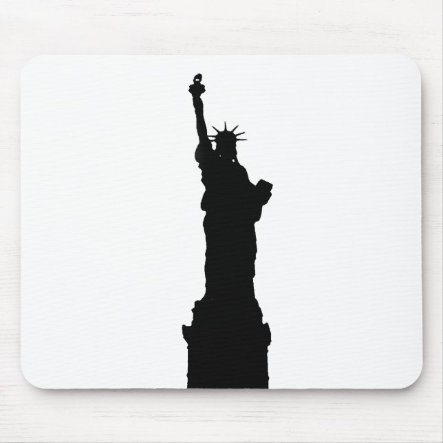 Statue of Liberty Silhouette Mouse Mat (Front)