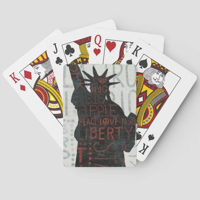 Statue of Liberty Silhouette Playing Cards (Back)