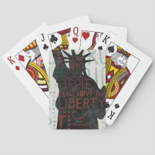 Statue of Liberty Silhouette Playing Cards