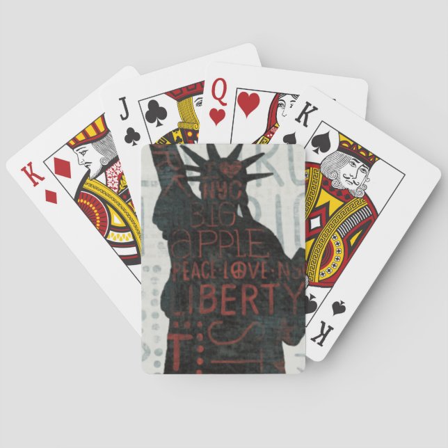 Statue of Liberty Silhouette Playing Cards (Back)