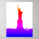 Statue of Liberty Silhouette Pop Art Poster<br><div class="desc">New York City - United States of America National and City Symbol Statues,  Monuments and Buildings - Statue of Liberty Photo Artwork - Statue of Liberty Silhouette Pop Art Style Artwork</div>