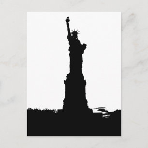 Statue of Liberty Silhouette Postcard